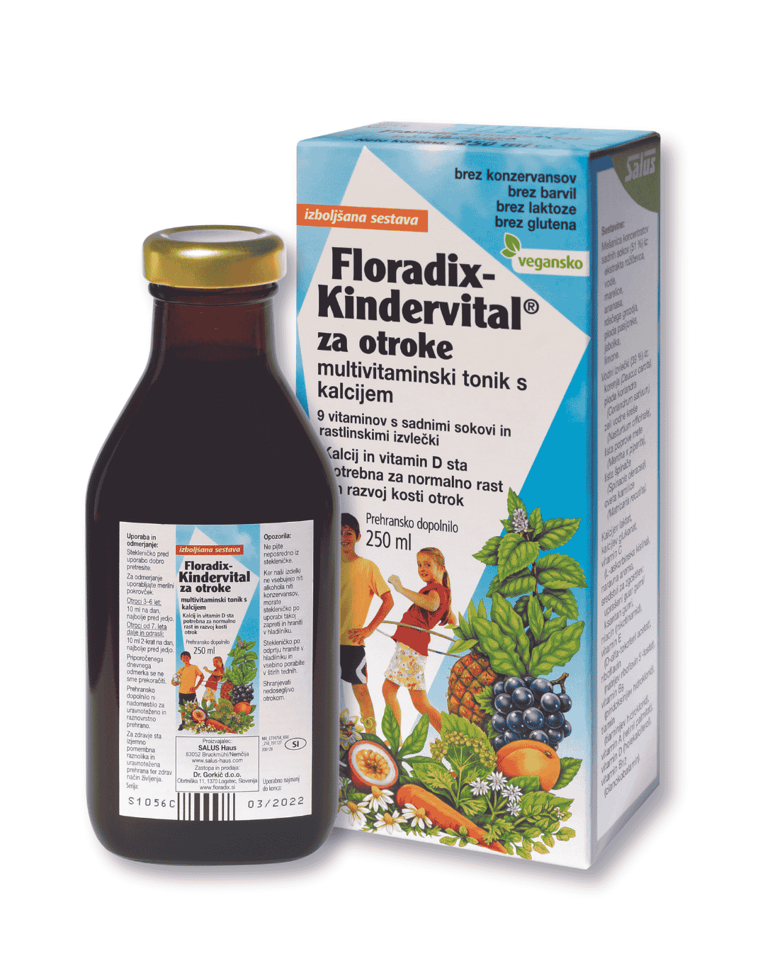 Floradix Kindervital, tonik za otroke, 250 ml