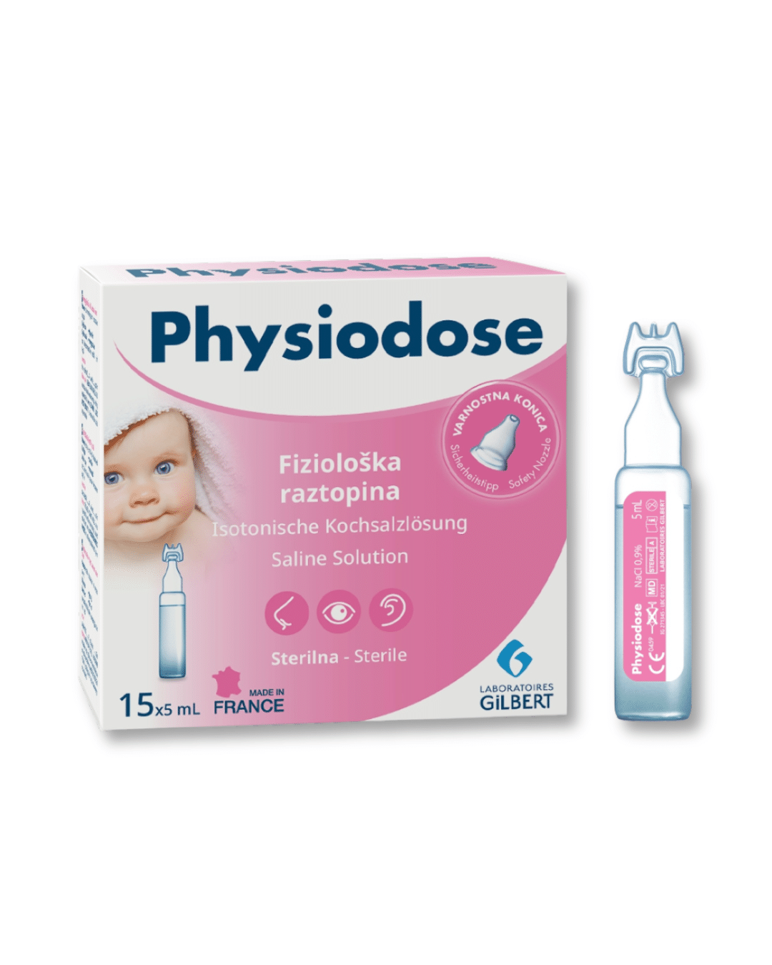 Physiodose fizološka raztopina, 15 x 5 ml