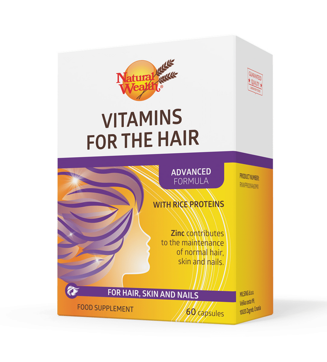 Natural Wealth Vitamini Za Lase, Kožo In Nohte, 60 tablet