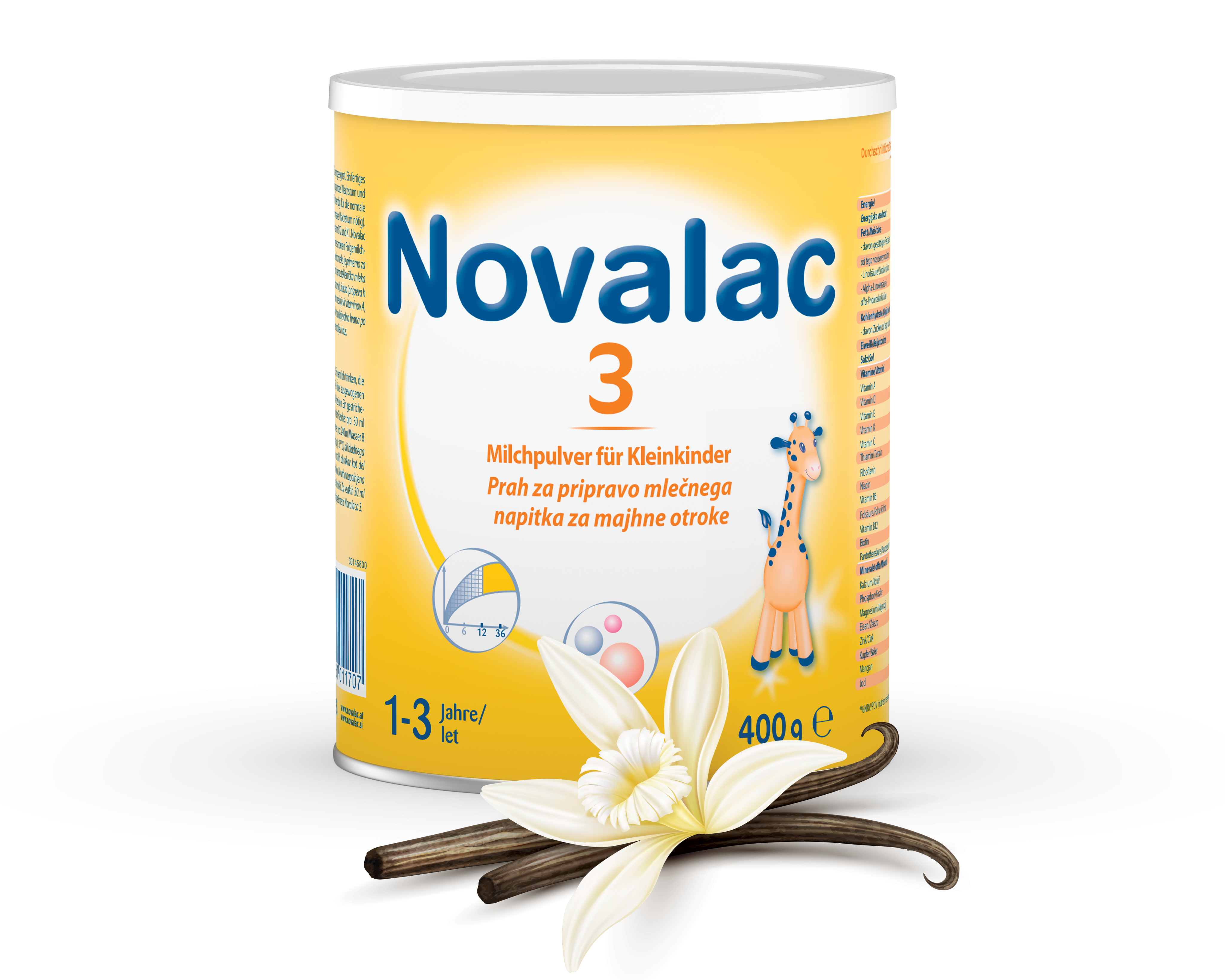 Novalac 3 Junior, nadaljevalno mleko za otroke - 400 g