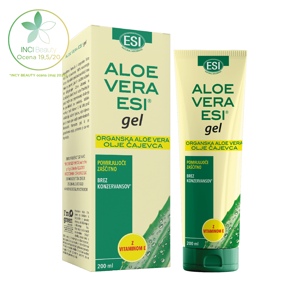 Aloe vera gel s čajevcem in vitaminom E - 200 ml