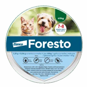 Foresto, insekticidna ovratnica za mačke in pse - do 8 kg