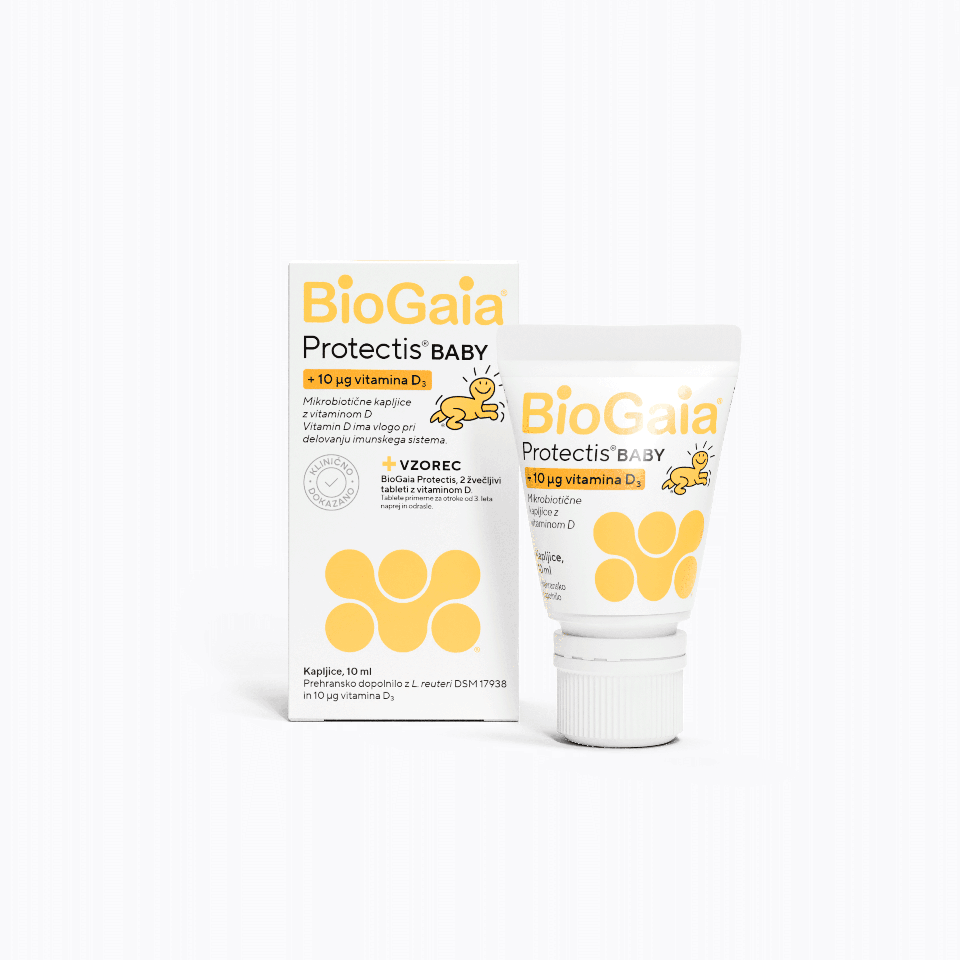 BioGaia Protectis Baby D3, kapljice za otroke in dojenčke - 10 ml