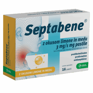 Septabene, pastile z okusom limone in med