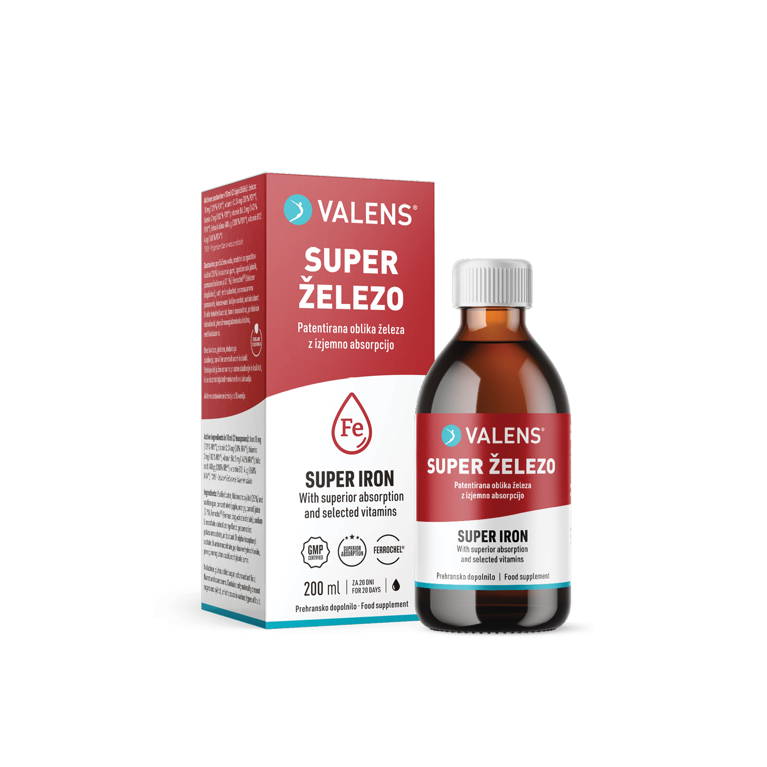 Valens Super železo, tekočina