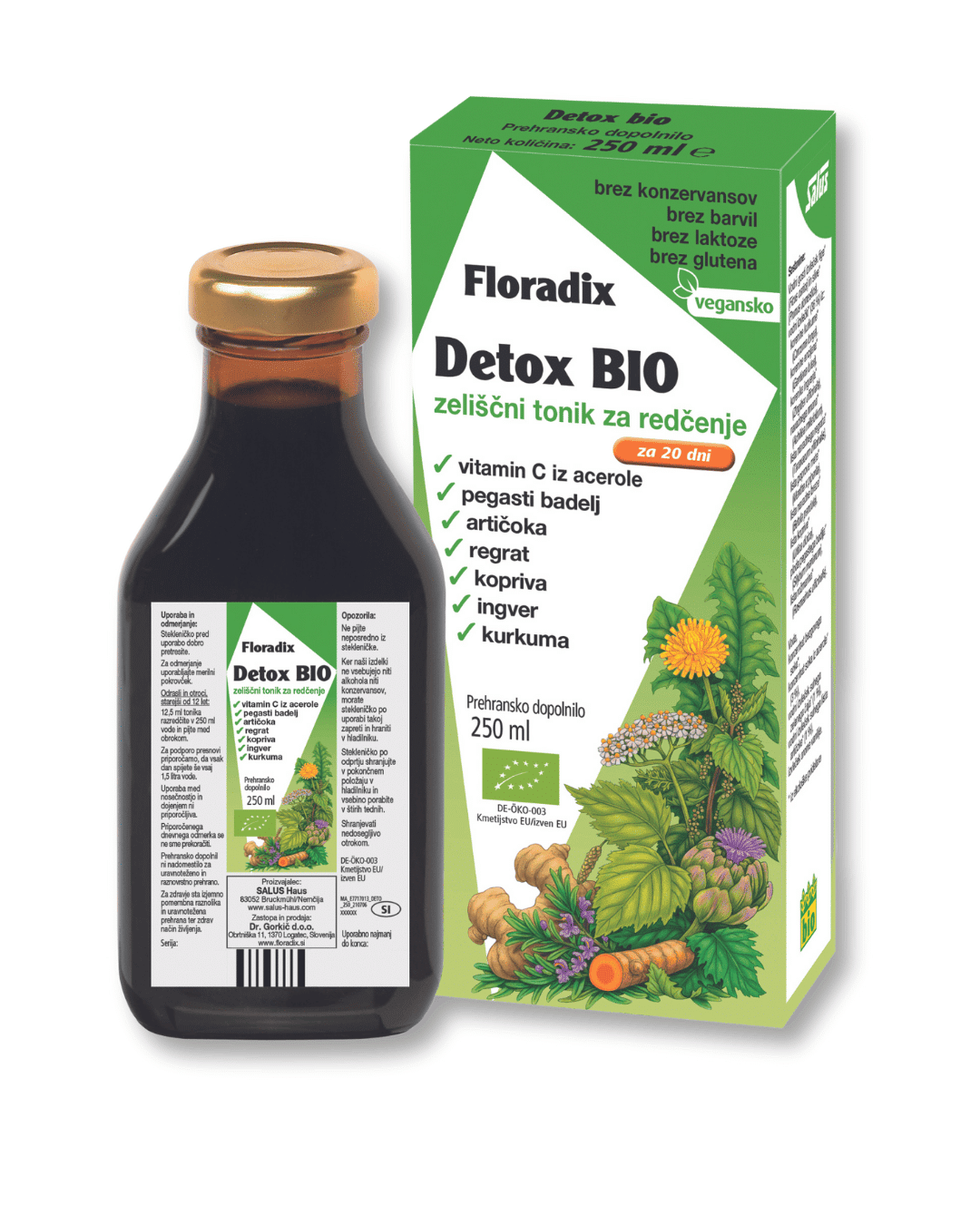 Floradix Detox BIO tonik, 250 ml