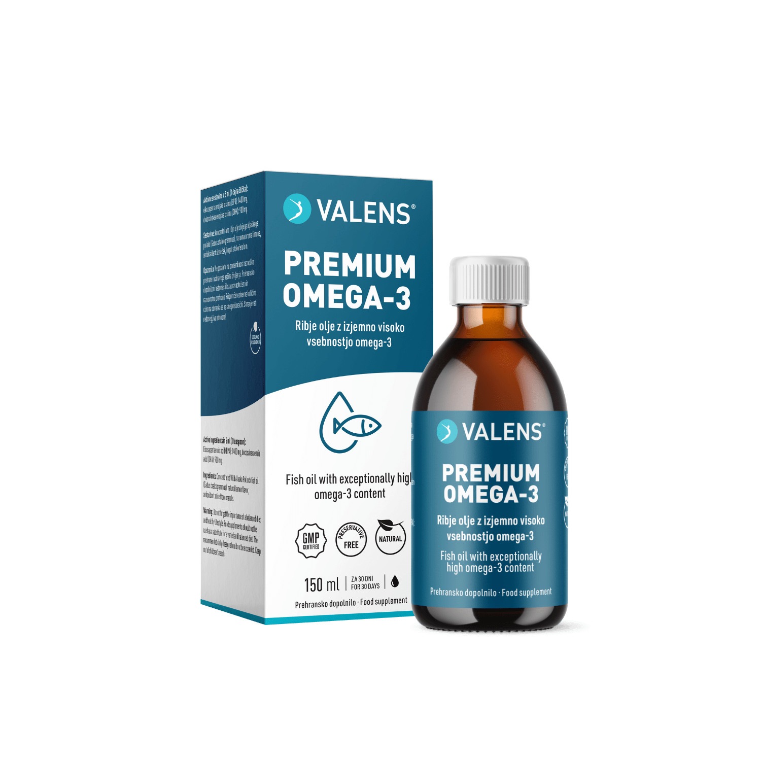 Valens Premium Omega-3 olje, 150 ml Valens Premium Omega-3 olje, 150 ml