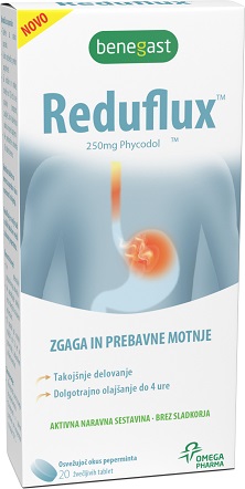 Benegast Reduflux proti zgagi, žvečljive tablete, 20x