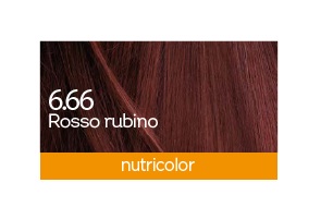 Biokap Nutricolor 6.66, barva za lase - rubinasto rdeča Biokap Nutricolor 6.66, barva za lase - rubinasto rdeča
