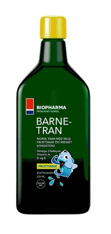 Biopharma Norsk Barnetran norveško polenovkino olje za otroke, 250 ml