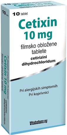 Cetixin, 10 filmsko obloženih tablet