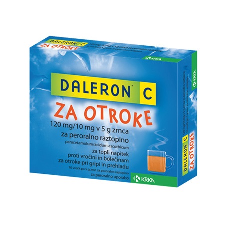 Daleron C za otroke, zrnca za peroralno raztopino - 20 vrečk Daleron C za otroke, zrnca za peroralno raztopino - 20 vrečk