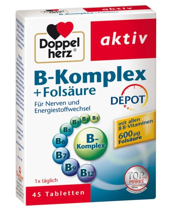 Doppelherz Aktiv B-kompleks + folna kislina, tablete