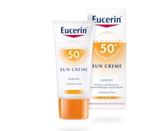 Eucerin Sun, krema za zaščito obraza pred soncem ZF 50