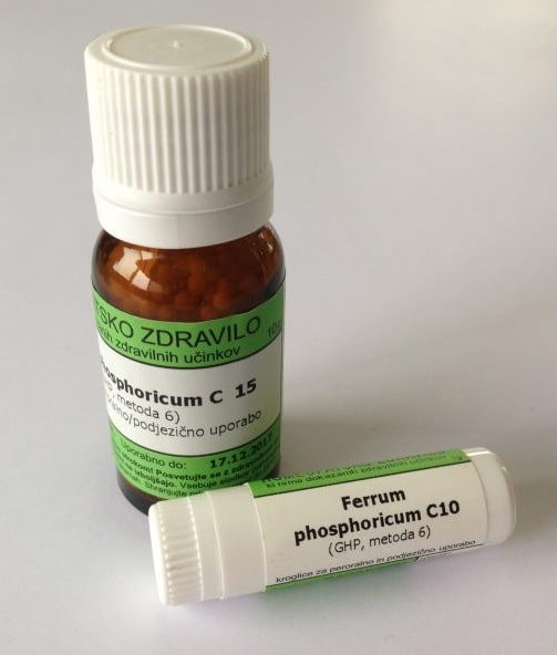 Ferrum phosphoricum C15, kroglice - 10 g