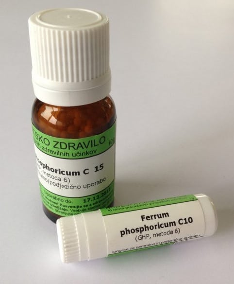 Ferrum phosphoricum C15, kroglice - 1 g