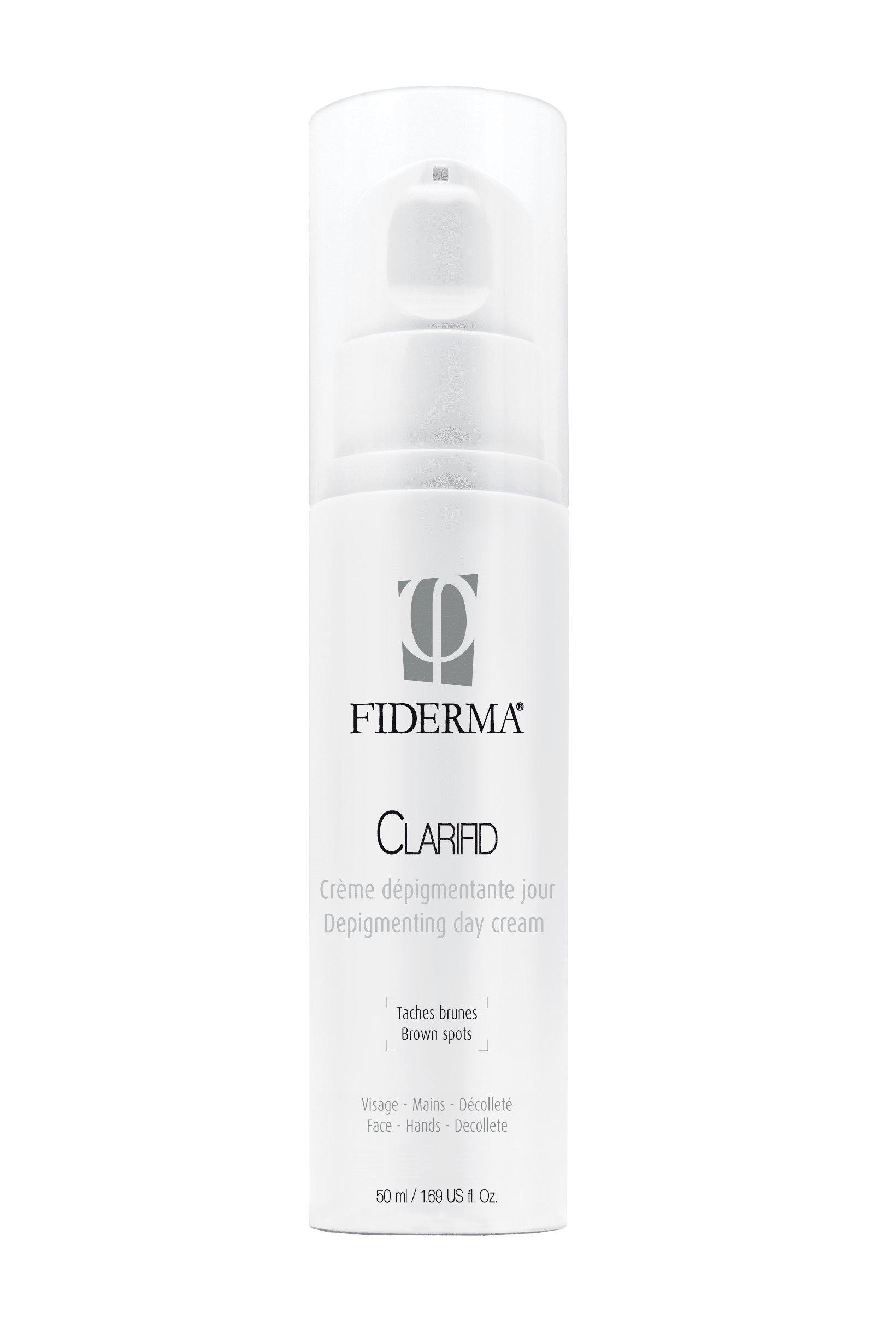 Fiderma Clarifid depigmentacijska dnevna krema za obraz, roke in dekolte, 50 ml