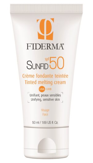 Fiderma Sunfid ZF 50+, obarvana krema za občutljivo kožo, za obraz, 50 ml