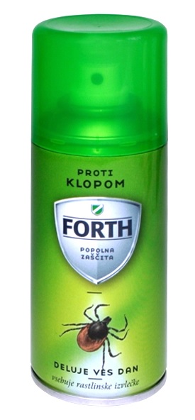 Forth, pršilo proti klopom