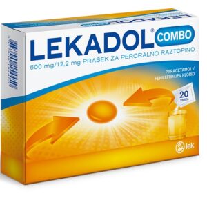 Lekadol Combo 500 mg/12,2 mg, prašek za peroralno raztopino, 20 vrečk