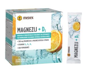 Medex Magnezij + D3 instant napitek, 20 vrečk