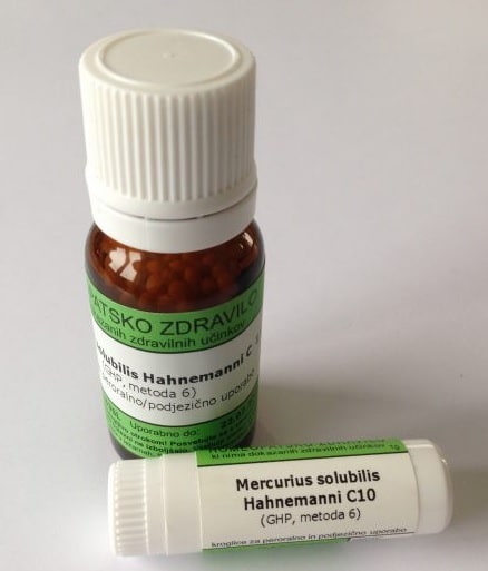 Mercurius solubilis Hahnemani C200, kroglice - 1 g