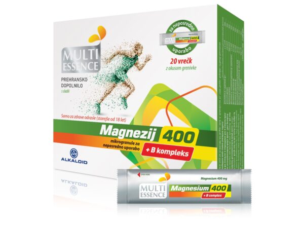 Multi Essence Magnezij 400 + B kompleks mikrogranule, 30 vrečk