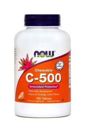 NOW Vitamin C-500, žvečljive tablete