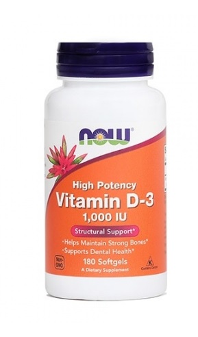 NOW Vitamin D-3 1000 IE, kapsule