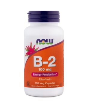 NOW Vitamin B-2 100 mg, 100 kapsul