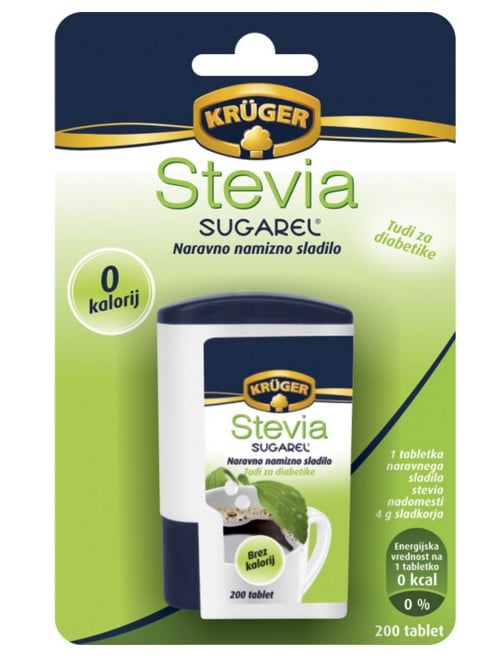 Namizno sladilo Kruger Stevia Sugarel, v tabletah Namizno sladilo Kruger Stevia Sugarel, v tabletah