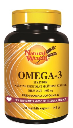 Natural Wealth Omega 3 EPK in DHK, kapsule