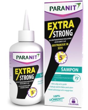 Paranit Extra Strong, šampon za odstranjevanje naglavnih uši in gnid, 200 ml