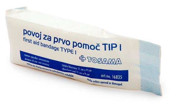 Povoj za prvo pomoč, tip 1