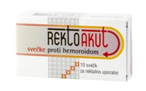 Rektoakut svečke proti hemoroidom, 10 svečk