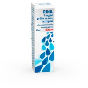 Rinil 1 mg / 1 ml pršilo za nos, 10 ml