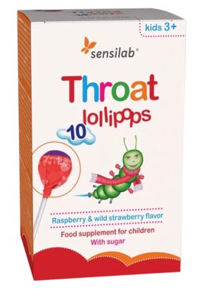 Sensilab Throat Lollipops lizika za grlo, 10 lizik