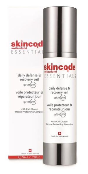 Skincode Essentials Daily Defense & Recovery Veil SPF30 Dnevna zaščitna krema SPF30, 50 ml