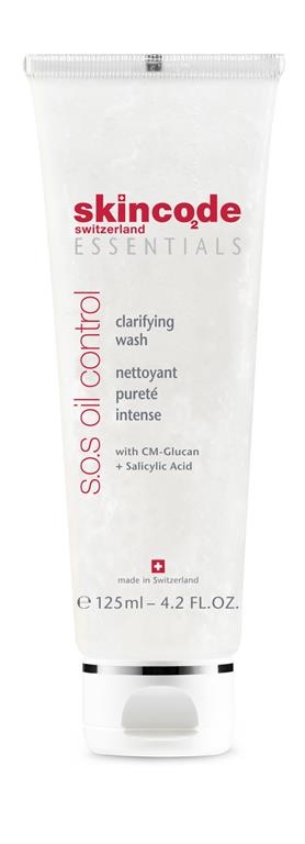 Skincode Essentials S.O.S. Oil Control Clarifying Wash nežno čistilo za nečisto kožo, 125 ml