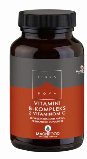 Terranova Vitamin B-kompleks z vitaminom C, 50 kapsul