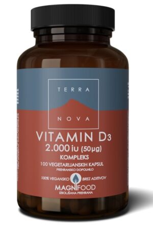 Terranova Vitamin D3 2000iu kompleks, 100 kapsul