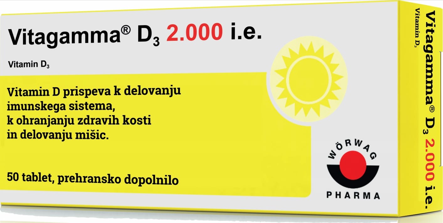 Vitagamma D3 2.000 I.E, 50 tablet