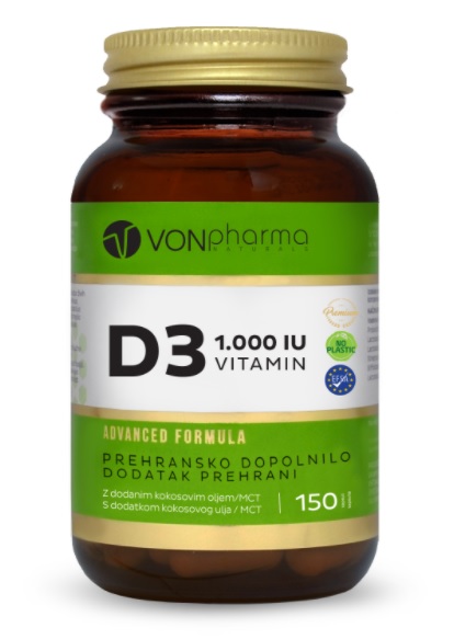 Vonpharma Vitamin D3 1.000 I.E, 150 kapsul