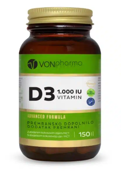 Vonpharma Vitamin D3 1.000 I.E, 150 kapsul