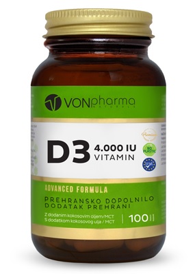 Vonpharma Vitamin D3 4.000 I.E, 100 kapsul