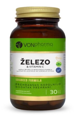 Vonpharma Železo & Vitamin C, 30 kapsul