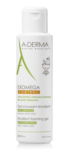 A-Derma Exomega Control, emolientni peneči gel za atopično kožo 500 ml