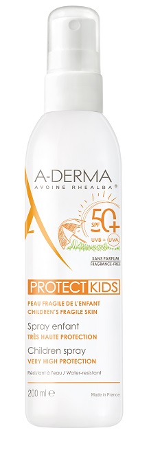 A-derma Protect Kids, pršilo za zaščito pred soncem ZF50+