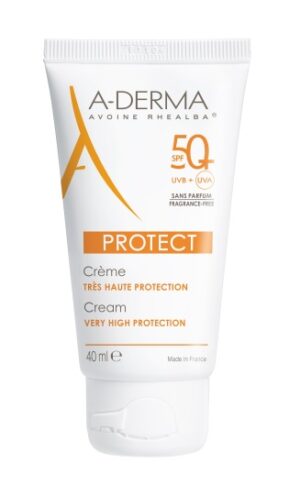 A-derma Protect, krema za zaščito pred soncem brez vonja ZF50+