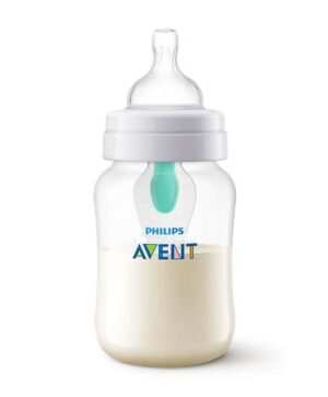 Avent, steklenička s silikonskim cucljem z ventilom AirFree - 260 ml